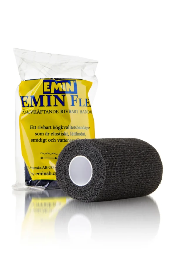 emin MediWrap, svart, 10 cm * 4,5 m.* Førstehjelp