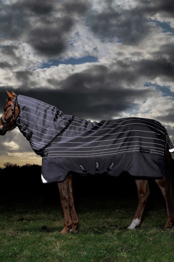 horseware Amigo Bravo 12 Reflectech Plus, utedekken med avtakbar hals, 100 gram* Regndekken