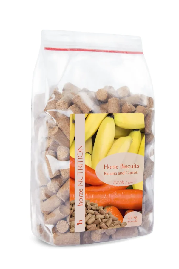 horze Biscuits godbiter, banan og gulrot, 2,5 kilo* Hestegodteri