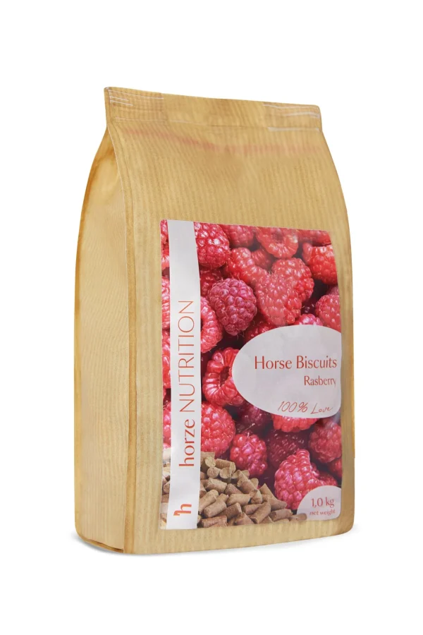 horze Biscuits godbiter, bringebær, 1 kilo* Hestegodteri