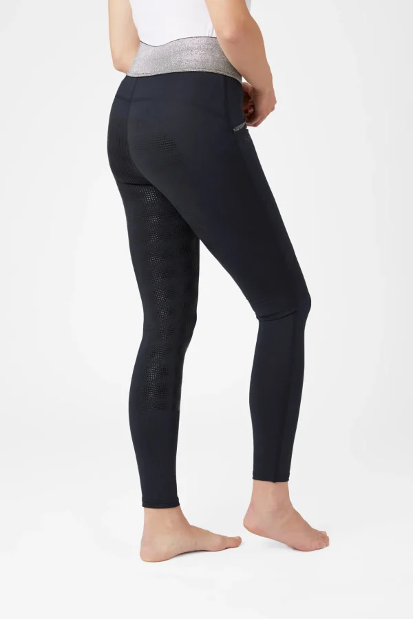 horze helforsterket ridetights med silikon og glitterlinning, dame* Ridetights