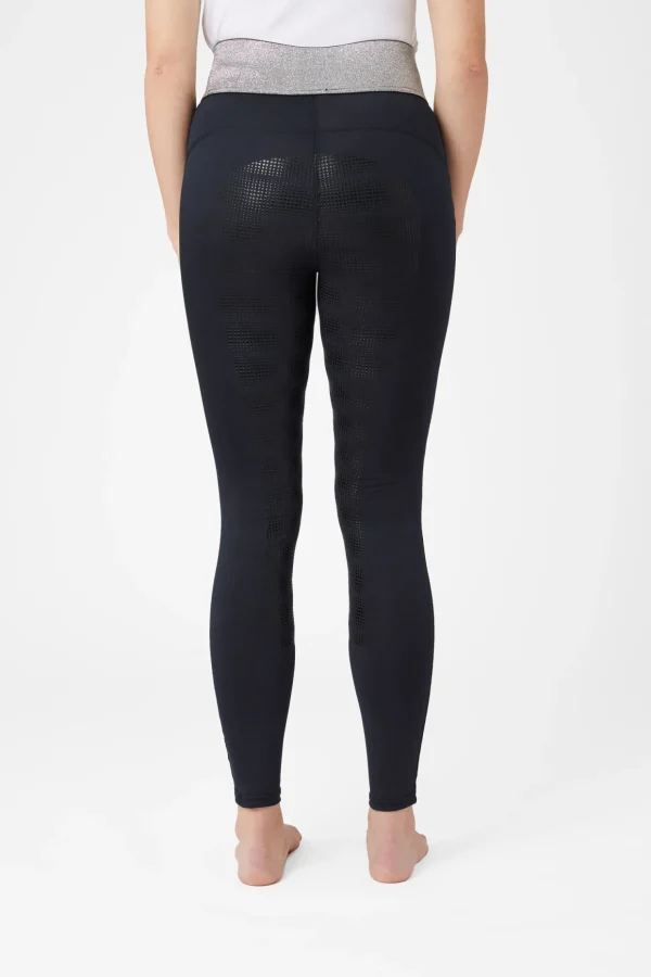 horze helforsterket ridetights med silikon og glitterlinning, dame* Ridetights