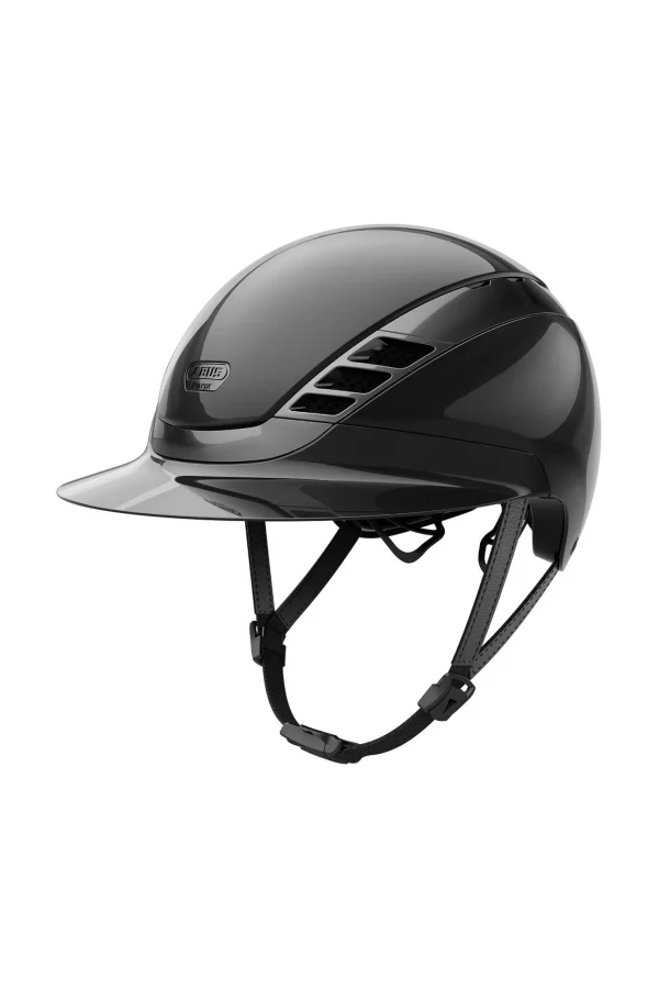 pikeur Abus AirLuxe Chrome ridehjelm med lengre brem* Ridehjelmer