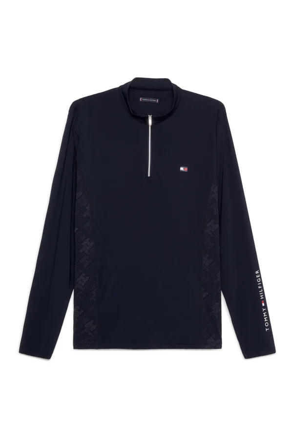 tommyhilfigerequestrian Tommy Hilfiger Equestrian Wellington Langarmet 1/4 Glidelås Treningstopp* Rideskjorter