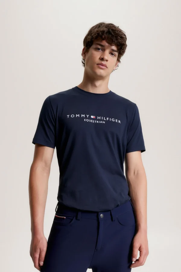 tommyhilfigerequestrian Tommy Hilfiger Equestrian Williamsburg T-skjorte med grafisk trykk og korte ermer* Rideskjorter