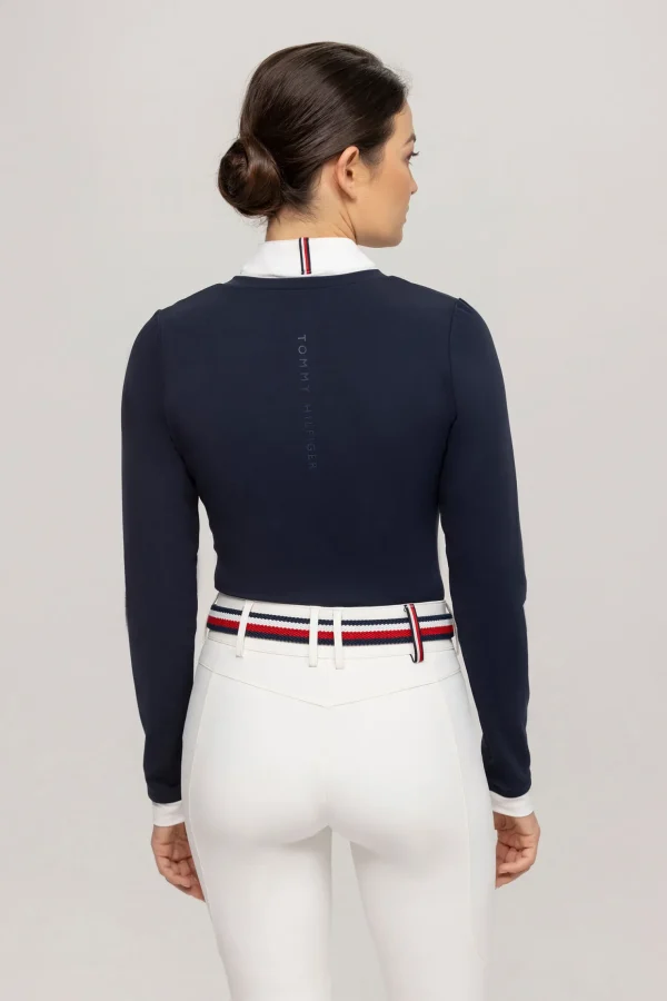 tommyhilfigerequestrian Tommy Hilfiger Equestrian Montana dames 2-i-1 stevneskjorte* Stevne | Skjorter Og Topper