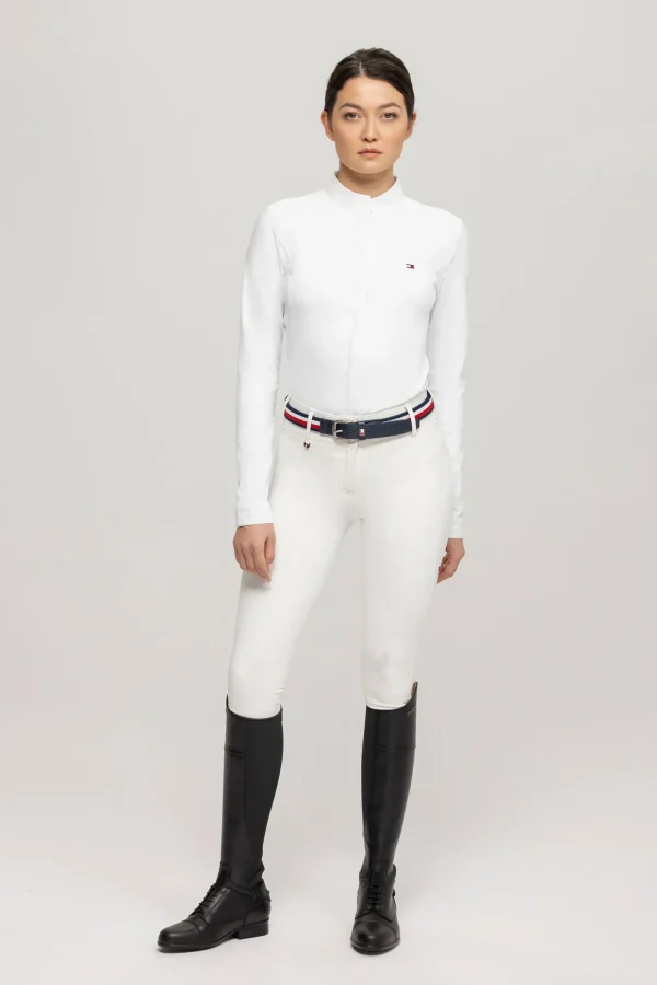 tommyhilfigerequestrian Tommy Hilfiger Equestrian Charlotte dames stevneskjorte med knapper* Stevne | Skjorter Og Topper