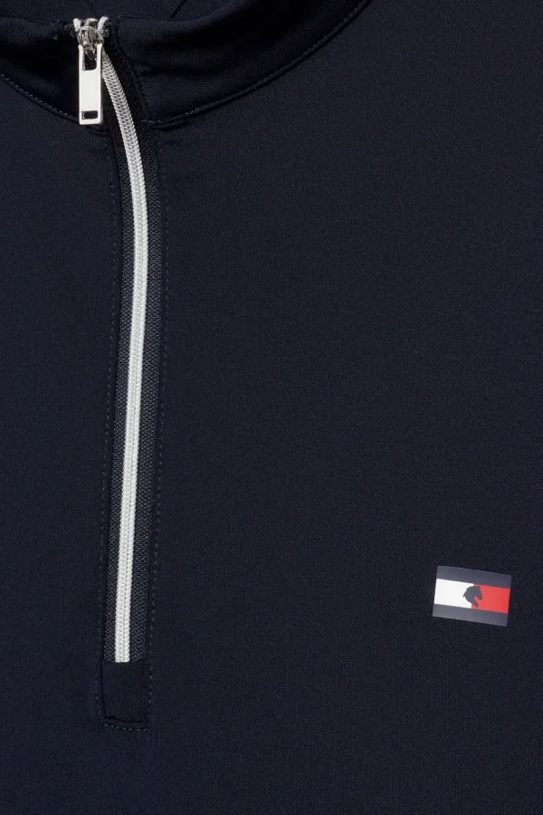 tommyhilfigerequestrian Tommy Hilfiger Equestrian Wellington Langarmet 1/4 Glidelås Treningstopp* Rideskjorter