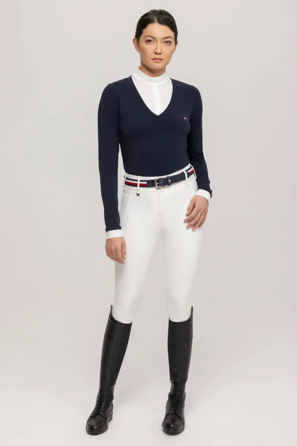 tommyhilfigerequestrian Tommy Hilfiger Equestrian Montana dames 2-i-1 stevneskjorte* Stevne | Skjorter Og Topper