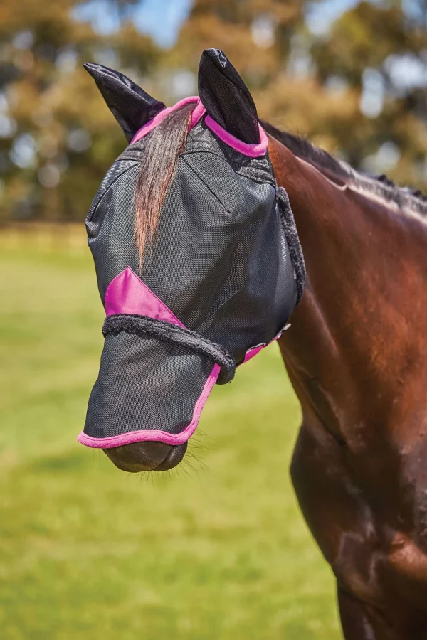 weatherbeeta Comfitec Deluxe robust fluemaske i mesh med ører og nese* Fluemasker & Fluepannebånd | Fluemasker & Fluepannebånd